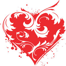 Схема вышивки «С днем Святого Валентина»