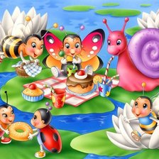 Схема вышивки «пикник»