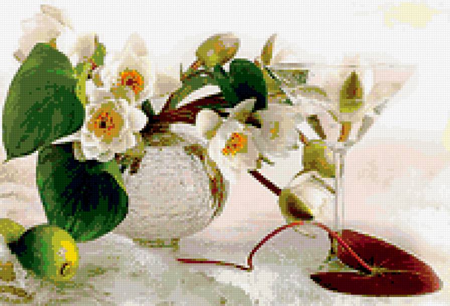 натюрморт - природа, букет, цветы, натюрморт, романтика,  - предпросмотр