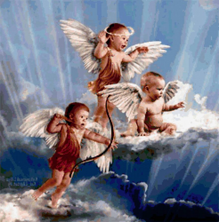 ангелы - цветы, ангел, дети - предпросмотр
