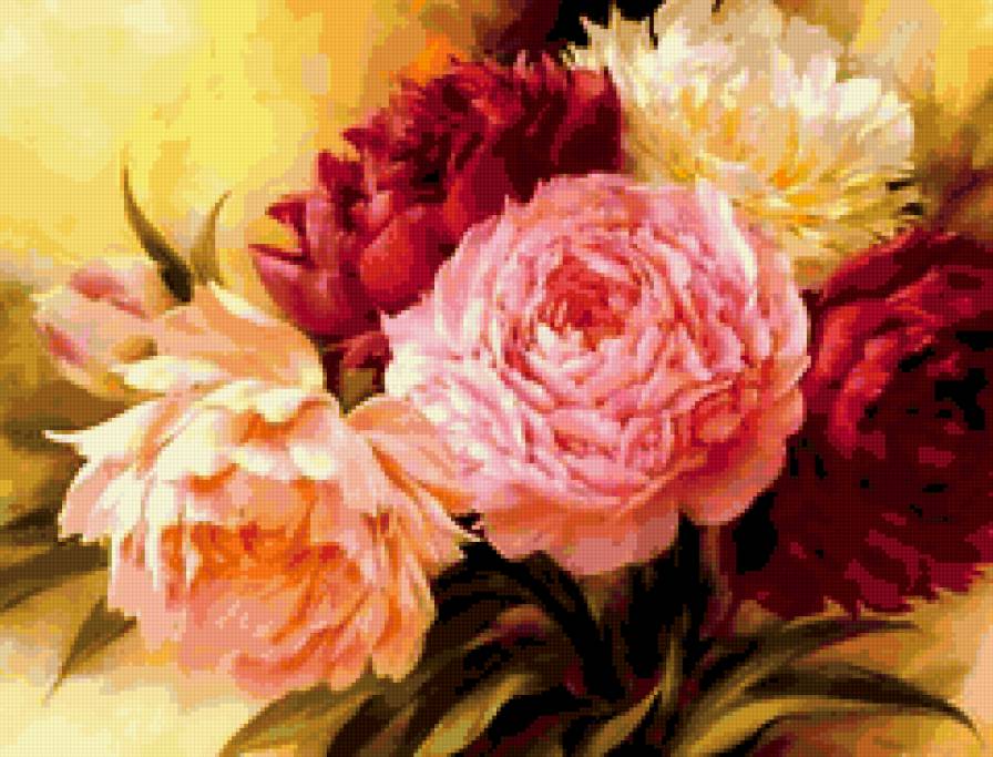 пионы - природа, цветы, букет, романтика, , натюрморт.пионы - предпросмотр