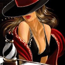 Схема вышивки «девушка»