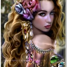 Схема вышивки «девушка»