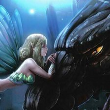 Схема вышивки «Фея и дракон»