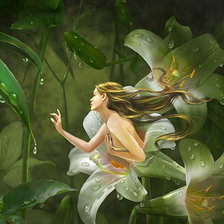 Схема вышивки «фея в цветке»