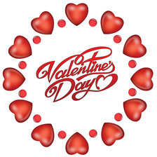 Схема вышивки «Часы Валентинов День»