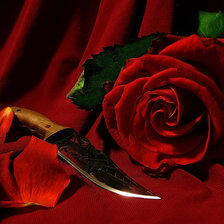 Схема вышивки «ЦВЕТОК И НОЖ»