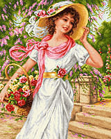 Схема вышивки «дама с корзиной»