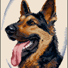 Схема вышивки «Мухтар»