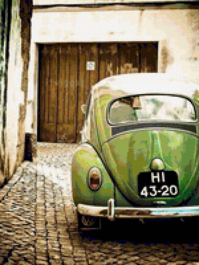 ретро-авто - машина, картинна, ретро, авто, улица - предпросмотр