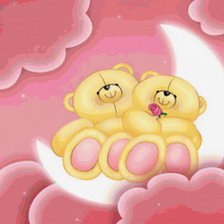 Схема вышивки «Очень,очень милые мишки))»