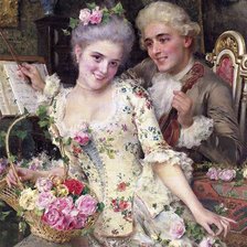 Схема вышивки «"Сладкая парочка" I  Federico Andreotti»