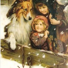 Схема вышивки «дети и живности»