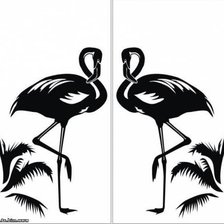 Схема вышивки «Фламинго»