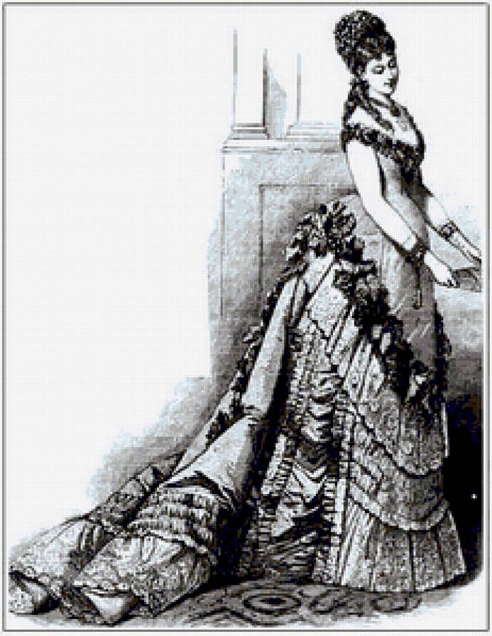 Дама - монохром, дама, черно-белое, женский образ - предпросмотр