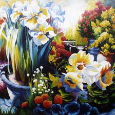 Цветочная подушка