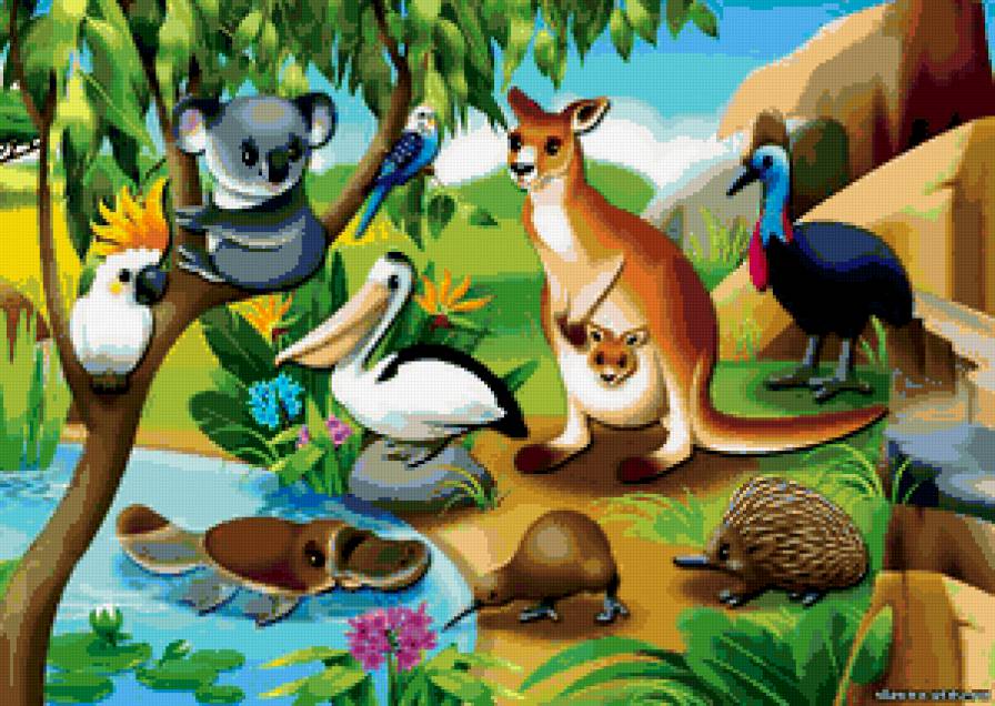 ДЕТЯМ - австралия, вомбат, сказка, сказочные герои, утканос. ехидна - предпросмотр