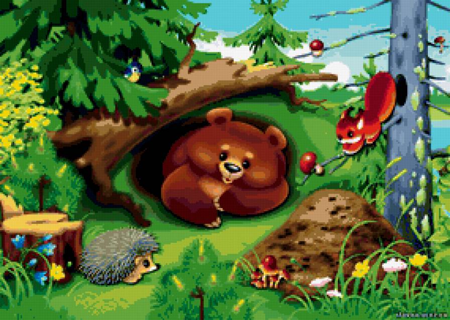 ДЕТЯМ - сказка, сказочные герои, медведь, ежик - предпросмотр