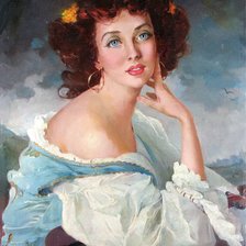 Схема вышивки «женский образ в живописи»