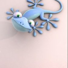 Схема вышивки «голубая ящерица»