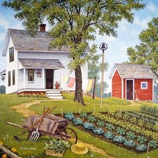 Схема вышивки «Домик»