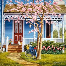 Схема вышивки «Домик»