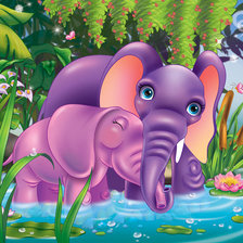 Схема вышивки «слоники»