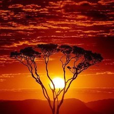 Схема вышивки «закат»