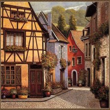 Схема вышивки «Тихая улочка»