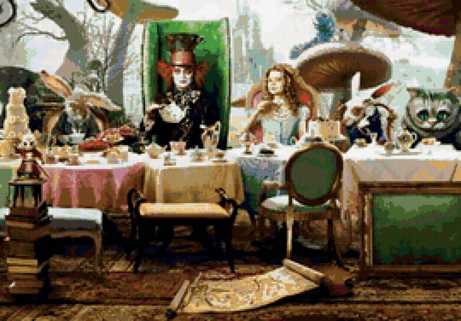 безумное чаепитие - сказки, иллюстрации, алиса - предпросмотр