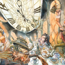 Схема вышивки «безумное чаепитие большая»