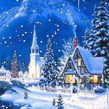 Схема вышивки «Праздничная ночь»