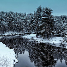 Схема вышивки «зимний пейзаж»