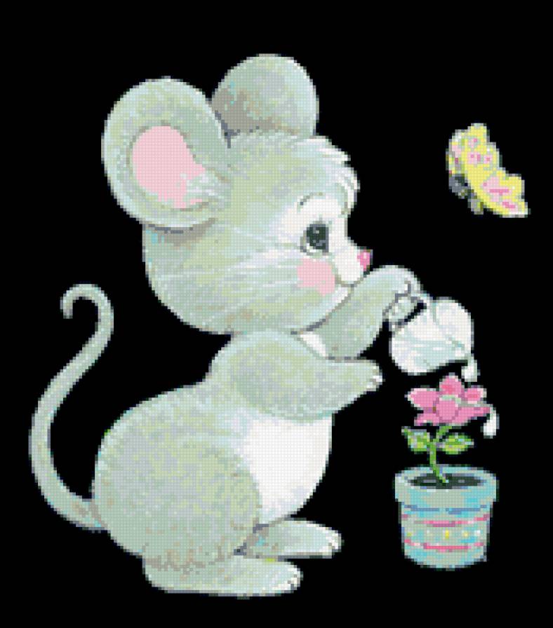 мышь - открытка - предпросмотр