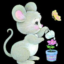 Схема вышивки «мышь»