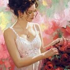 Схема вышивки «девушка»