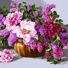 Схема вышивки «цветы»