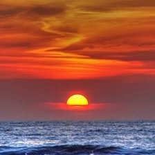 Схема вышивки «Закат на море»