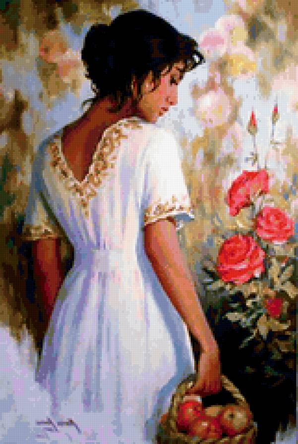 девушка - девушка, красота, картина, любовь, одиночество - предпросмотр