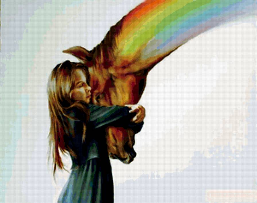 Лошадь-радуга - предпросмотр