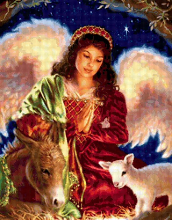 Рождество - одиночество, картина.ангел.рождество, девушка, красота, любовь - предпросмотр