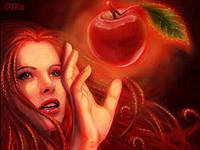 Ева - ева, яблоко, девушка - оригинал