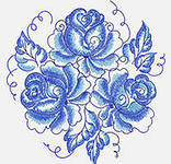 Схема вышивки «гжель»