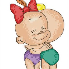 Схема вышивки «влюбленные пупсы»