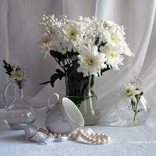 Схема вышивки «белый натюрморт»