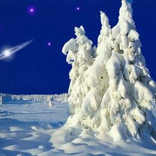 Схема вышивки «Зимний пейзаж»