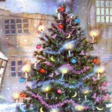 Схема вышивки «Новогодняя елка»