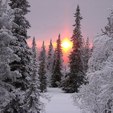Схема вышивки «Зимний пейзаж»