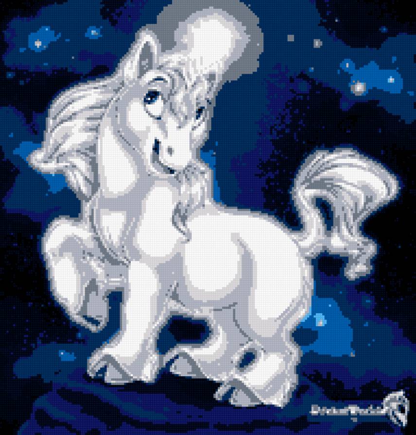 единорожик - детское, миф, простое - предпросмотр