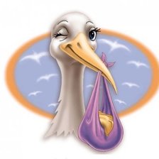 Схема вышивки «аист»